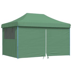 vidaXL Partytent inklapbaar pop-up met 4 zijwanden groen
