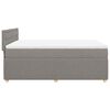 vidaXL Boxspring met matras stof taupe 160x200 cm