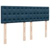 vidaXL Boxspring met matras fluweel blauw 140x200 cm