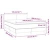 vidaXL Boxspring met matras en LED fluweel donkergroen 140x200 cm