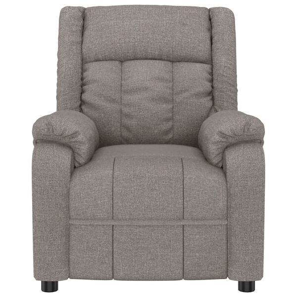 vidaXL Fauteuil verstelbaar stof taupe