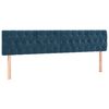 vidaXL Boxspring met matras en LED fluweel donkerblauw 200x200 cm