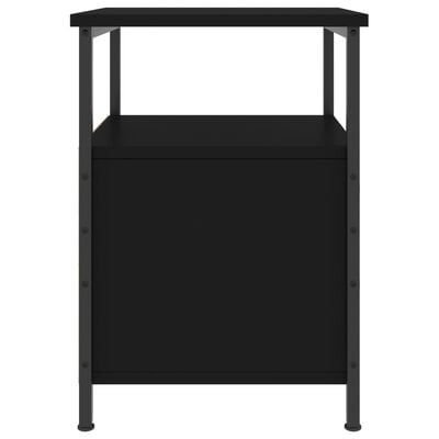 vidaXL Nachtkastje 34x35,5x50 cm bewerkt hout zwart
