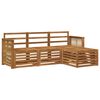 vidaXL Buiten bankenset 4 pcs Naturel
