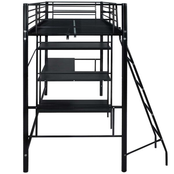 vidaXL Bed met matras Zwart 200 x 90 cm Metaal