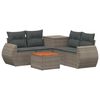 vidaXL Bankstel 6 st Grijs en Donkergrijs Poly Rattan en Staal