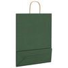 vidaXL Papieren zakken 50 st met hengsels 32x12x42 cm groen