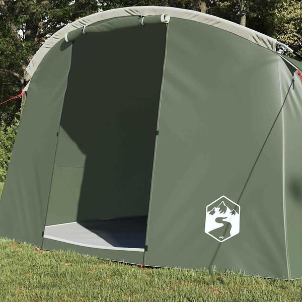 vidaXL Tunneltent met dak met opslag Groen en Wit 318 x 275 x 140 cm