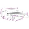 vidaXL Slaapbank onderschuifbed en lades 80x200 cm fluweel donkergrijs