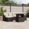 vidaXL 7-delige Loungeset met kussens poly rattan bruin