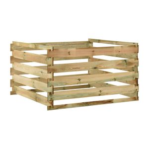 vidaXL Tuincompostbak gelat 120x120x70 cm ge&iuml;mpregneerd grenenhout
