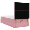 vidaXL Ottoman bed met matrassen 100x200cm fluweel roze