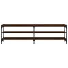 vidaXL Tv-meubel 180x30x50 cm bewerkt hout metaal bruin eikenkleur