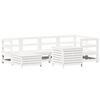 vidaXL 7-delige Loungeset massief grenenhout wit