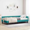 vidaXL Hoekbedframe met Matras Anders 2 pcs Turquoise Fluweel