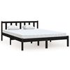 vidaXL Bedframe massief grenenhout zwart 120x200 cm