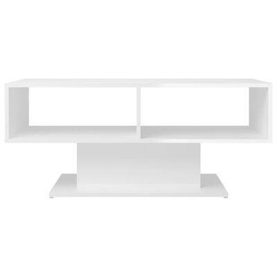 vidaXL Salontafel 103,5x50x44,5 cm spaanplaat hoogglans wit