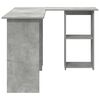 vidaXL Bureau met plank Beton Grijs 142 x 102 x 73 cm Bewerkt hout