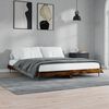 vidaXL Bedframe zonder matras 200x200 cm spaanplaat gerookt eiken