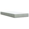 vidaXL Boxspring met matras fluweel lichtgrijs 90x190 cm