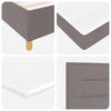 vidaXL Boxspringbed met matras met hoofdeinde Taupe 90 x 190 cm Stof