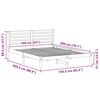 vidaXL Bedframe Wasbruin 160 x 200 cm Massief grenenhout