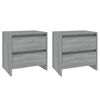vidaXL Nachtkastjes 2st 45x34,5x44,5cm bewerkt hout grijs sonoma eiken