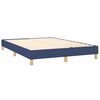 vidaXL Boxspring met matras en LED stof blauw 140x200 cm