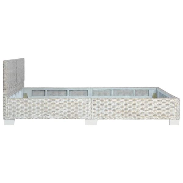 vidaXL Bedframe natuurlijk rattan grijs 160x200 cm
