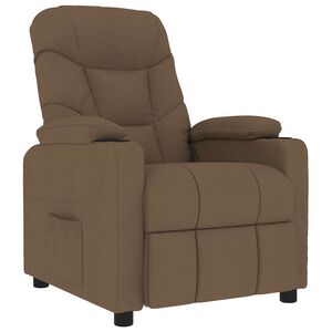 vidaXL Massagestoel stof bruin