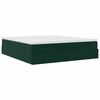 vidaXL Ottoman bed met matrassen 200x200cm fluweel donkergroen