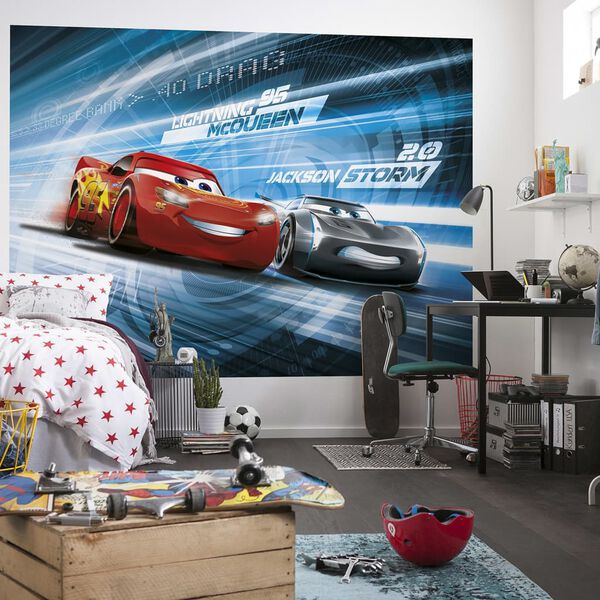 Komar Fotobehang Cars Simulation 184x254 cm rood