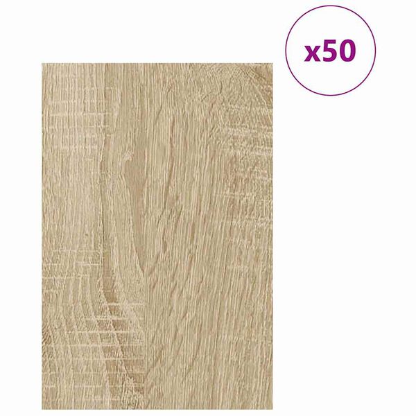 vidaXL Decorpanelen 50 pcs Sonoma Eiken 40 x 60 x 0.27 cm Bewerkt hout