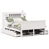 vidaXL Bed met boekenkast zonder matras grenenhout wit 140x200 cm