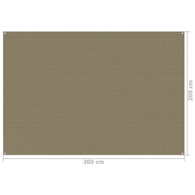 vidaXL Tenttapijt 200x300 cm taupe