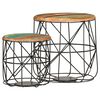 vidaXL Salontafels 2 st massief gerecycled hout