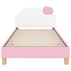 vidaXL Bedframe voor kinderen met hoofdbord Roze 90 x 190 cm PU