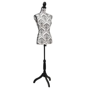 vidaXL Etalagepop torso vrouw zwart wit