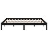 vidaXL Bedframe massief grenenhout zwart 140x190 cm