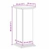 vidaXL Plantenstandaard Zwart Eiken 33 x 33 x 80 cm Bewerkt hout