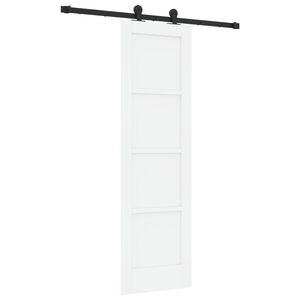 vidaXL Schuifdeur ORKDAL 61 x 198,5 cm Bewerkt hout Wit en zwart