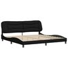 vidaXL Bedframe zonder matras "Hvar" stof zwart 200x200 cm