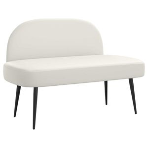 vidaXL Beklede bank met rugleuning Wit 110 x 60 x 76 cm Kunstleer