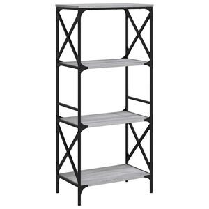 vidaXL Boekenkast 4-laags 59x35x132 cm bewerkt hout grijs sonoma eiken