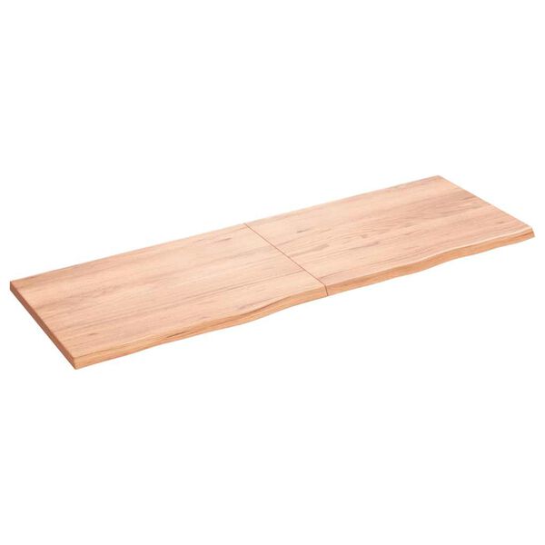 vidaXL Wandschap 180x60x(2-4)cm behandeld massief eikenhout lichtbruin