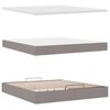 vidaXL Ottoman bed met matras en LED's 180x200cm stof taupe