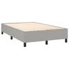 vidaXL Boxspring met matras stof lichtgrijs 140x190 cm