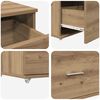 vidaXL Bureau Artisan Eiken 131,5 x 50 x 106,5 cm Bewerkt hout