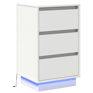 vidaXL Nachtkastje met lade Wit 39 x 34,5 x 65 cm Bewerkt hout