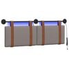 vidaXL Hangend hoofdbord Met LED-verlichting Taupe Antiek PU